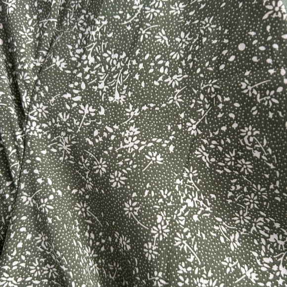 Three Bird Nest Olive Floral V-Neck Dress - Picture 3 of 3